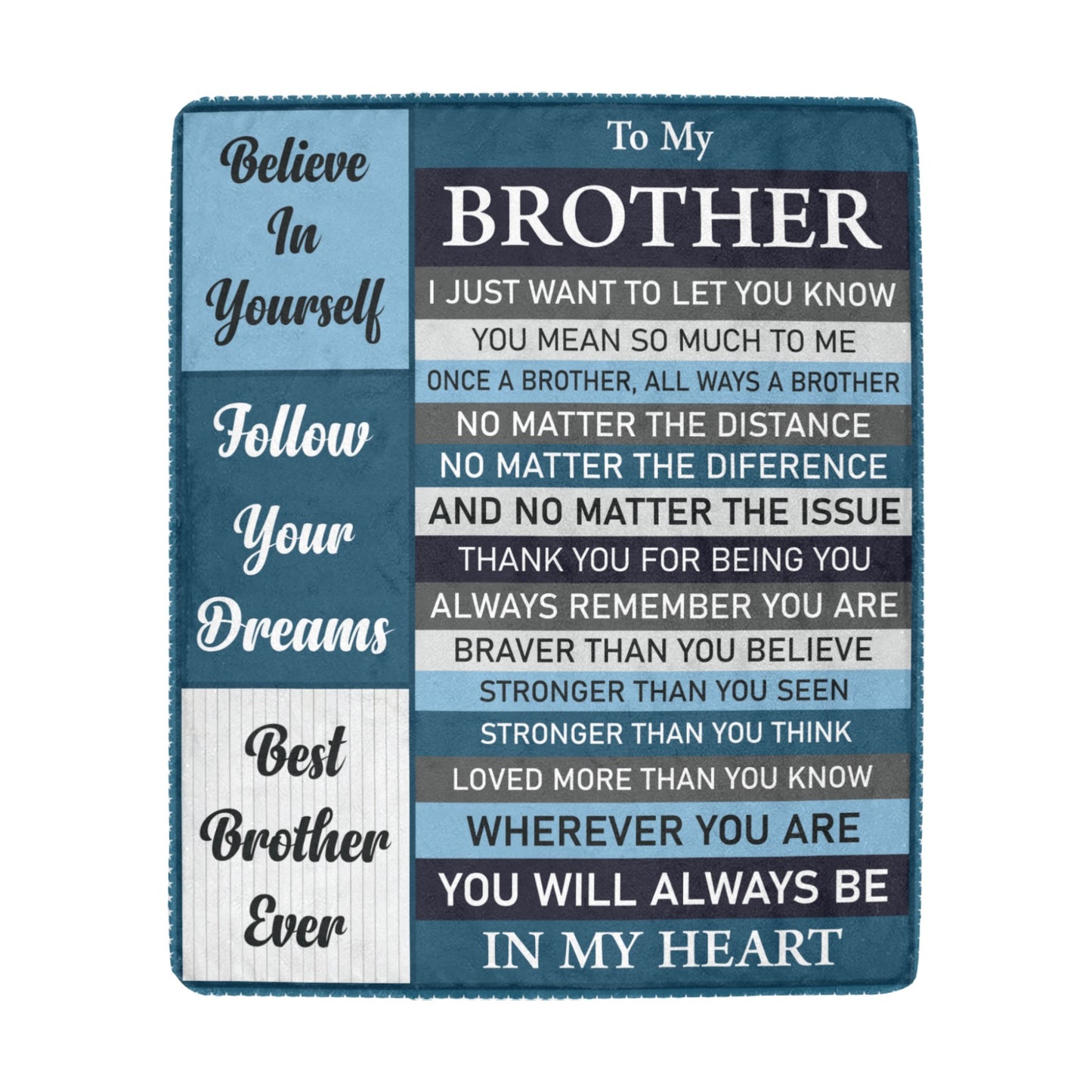 Brother Ultra-Soft Micro Fleece Blanket 50"x60" (Thick)