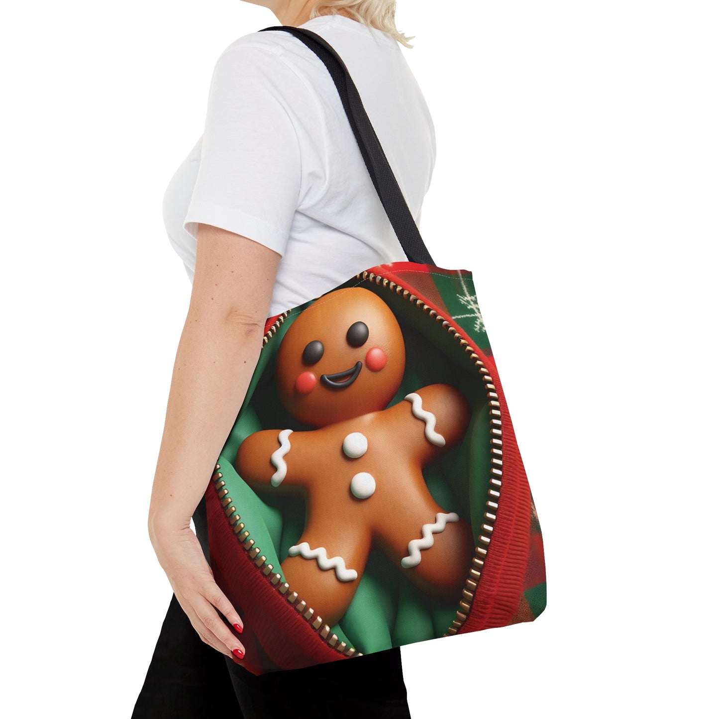 Tote Bag, Christmas, Gingerbread Man