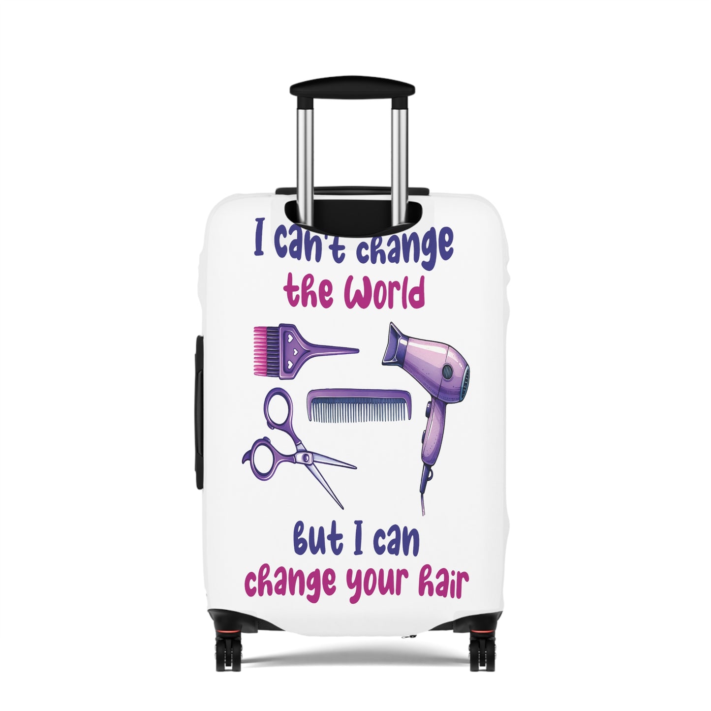 Luggage Cover, Hairdresser, I can't change the world but I can change your Hair, awd-1068