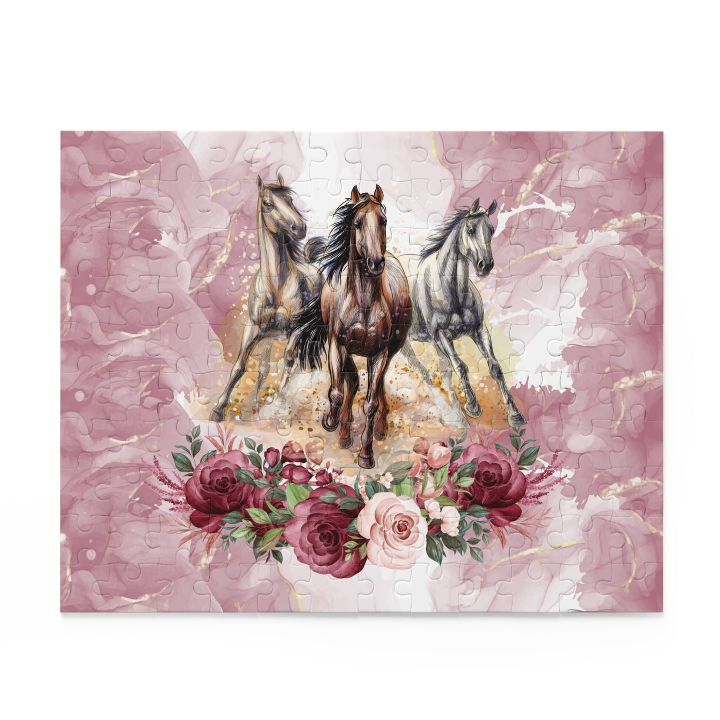 Personalised/Non-Personalised Puzzle, Horses (120, 252, 500-Piece)