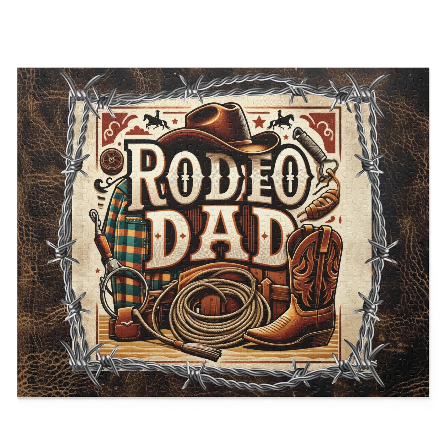 Puzzle, Western, Rodeo Dad  (120, 252, 500-Piece) awd-610