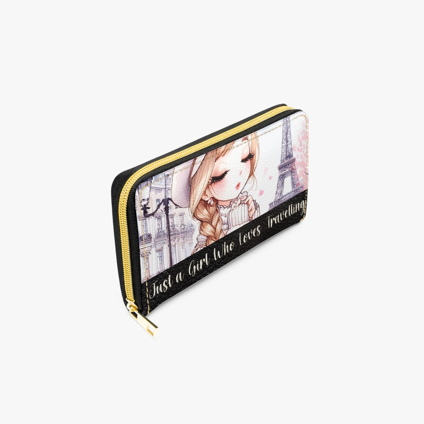 Long Type Zipper Purse - Just A Girl Who Loves Travelling