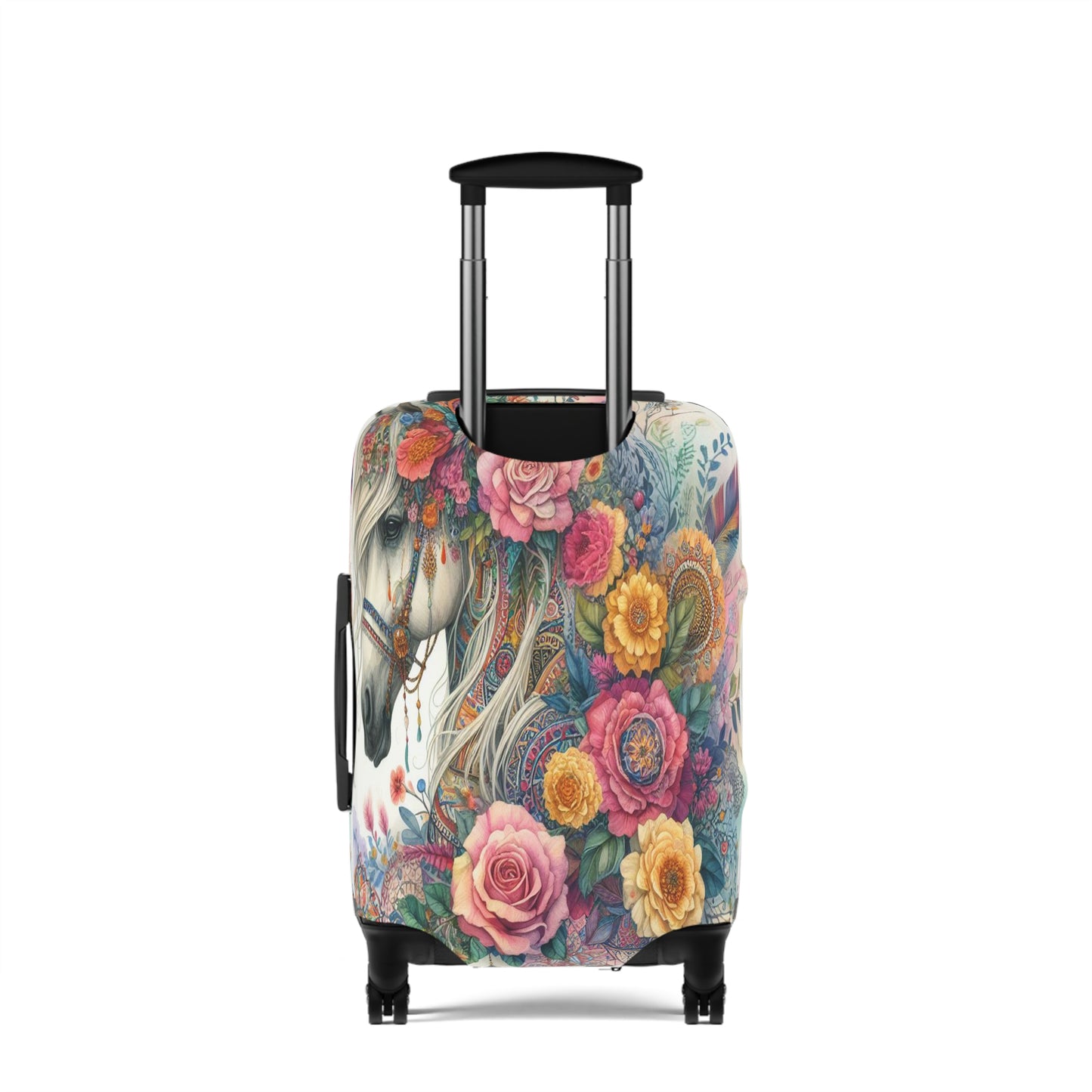 Luggage Cover, Country and Western, Boho Floral Horse, awd-1741