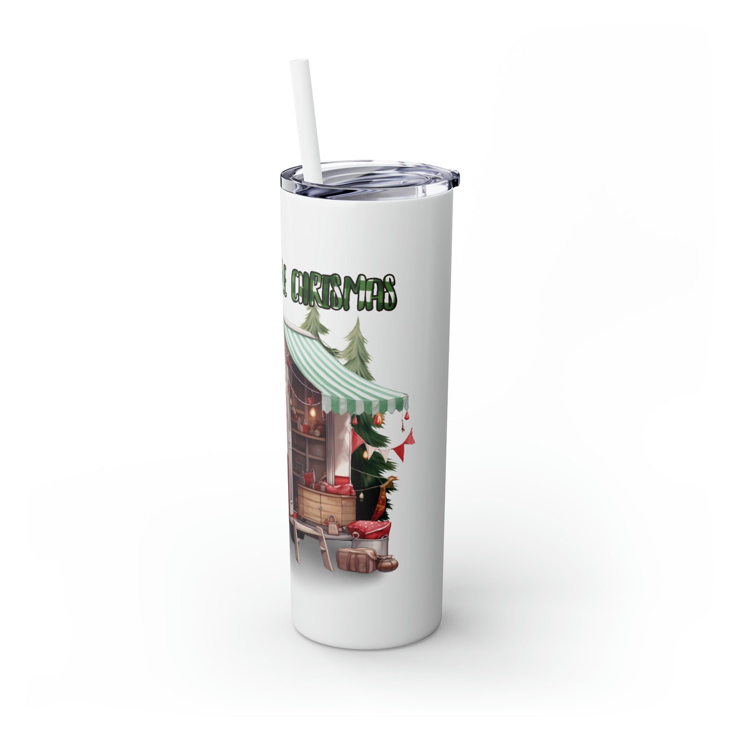 Skinny Tumbler with Straw, 20oz, Have Yourself A Merry Little Christmas, awd-826