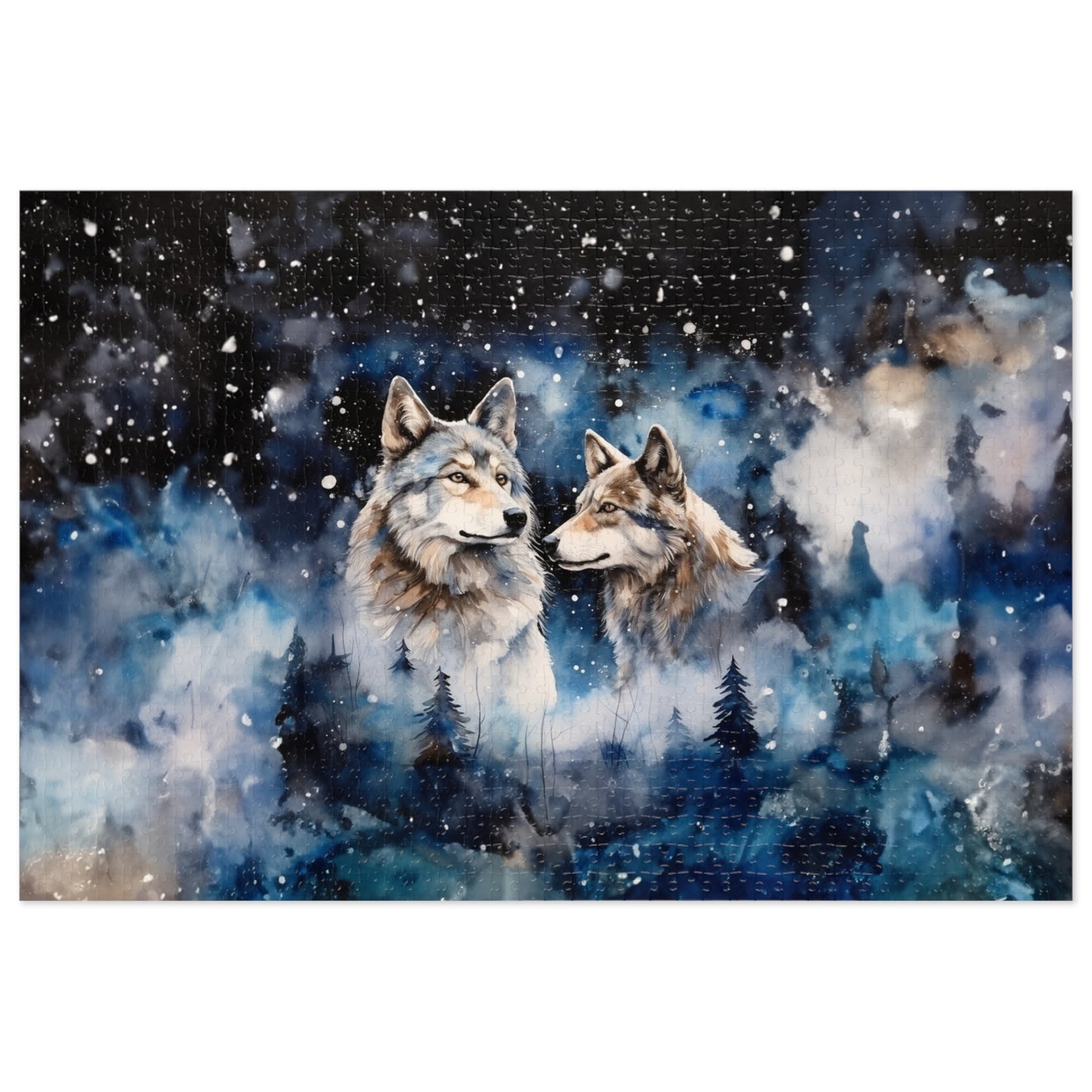 Puzzle, Wolves, Personalised/Non-Personalised (30, 110, 252, 500,1000-Piece) Awd-547