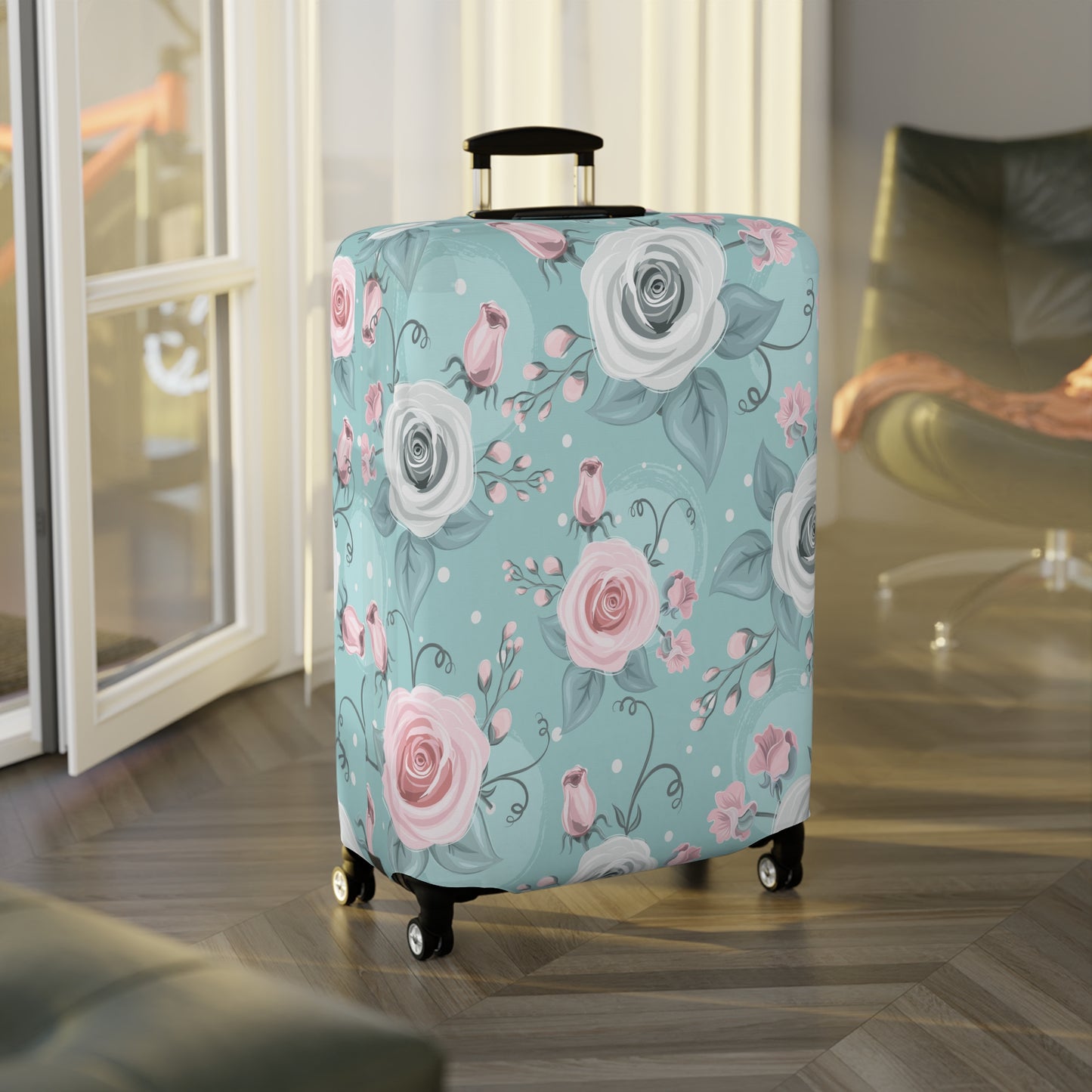 Luggage Cover, Green Floral, awd-1769