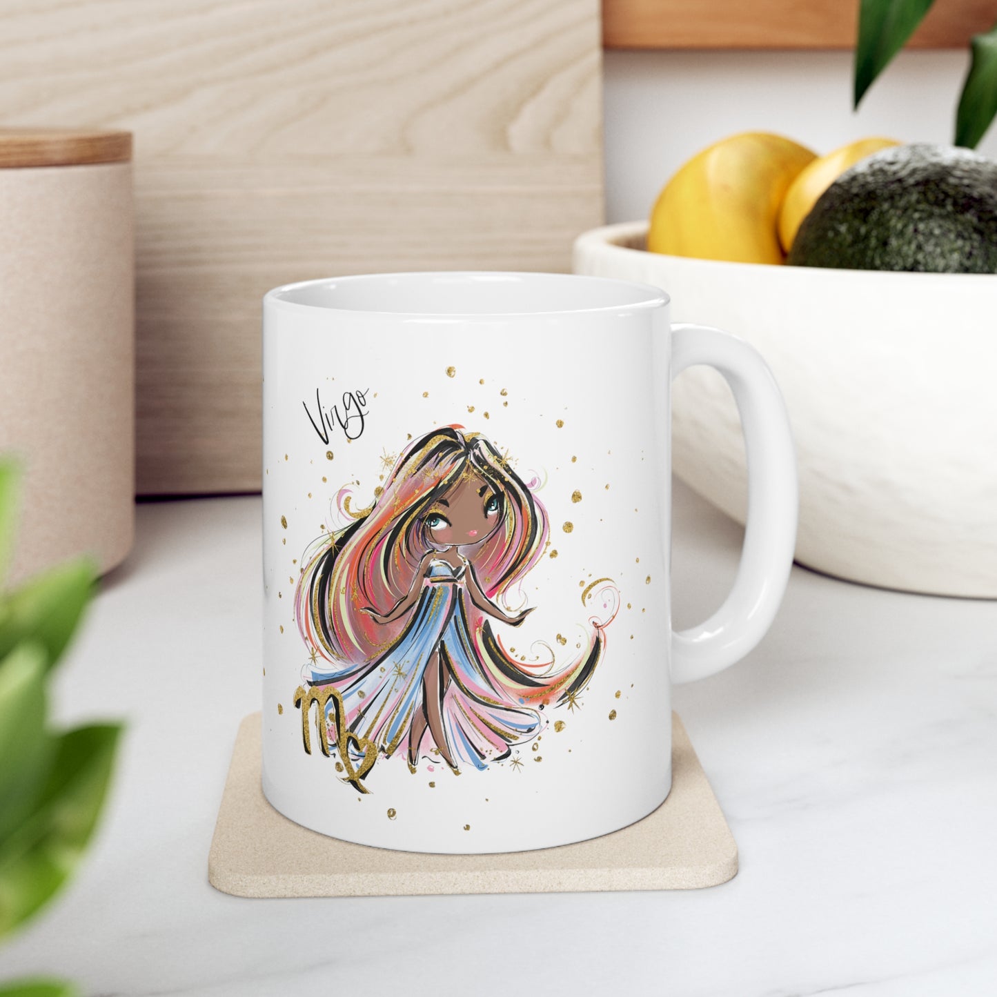 Personalised/Non Personalised Zodiac Sign, Virgo, Ceramic Mug 11oz