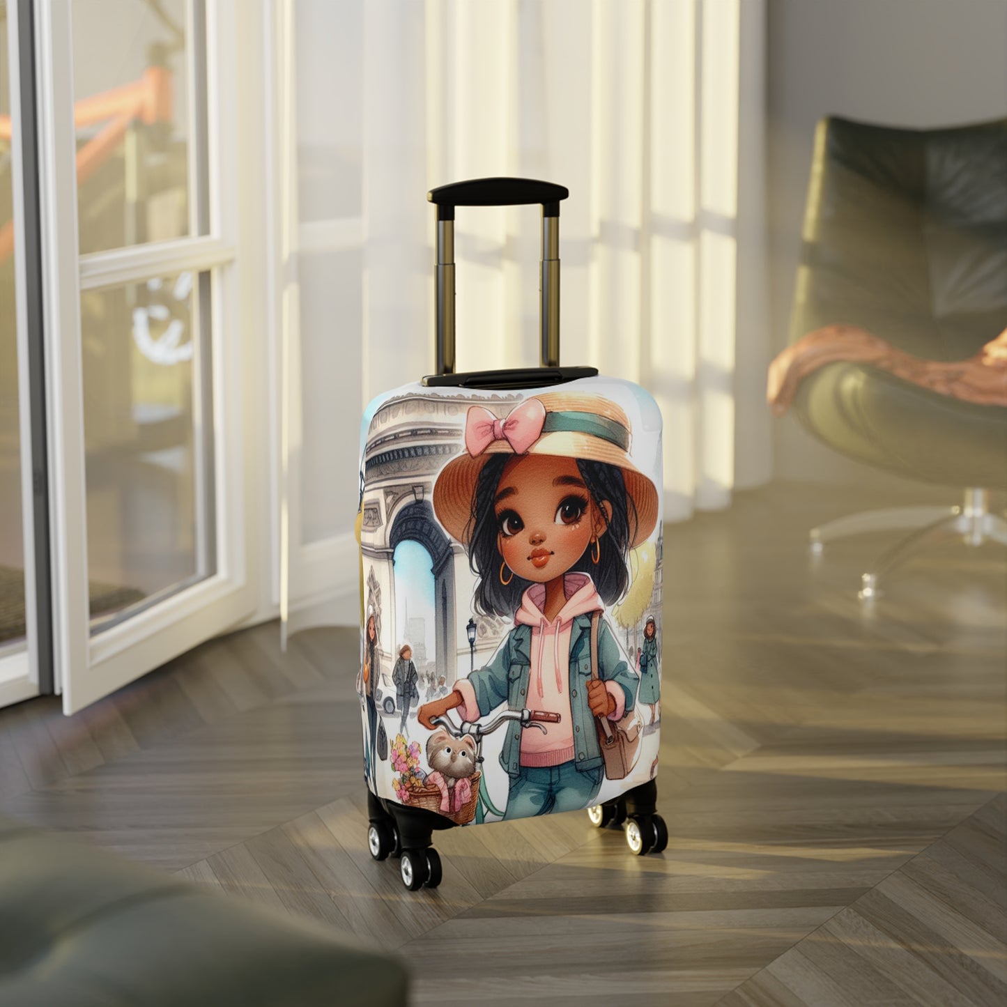 Luggage Cover, Just a Girl Who loves Travelling, awd-2110