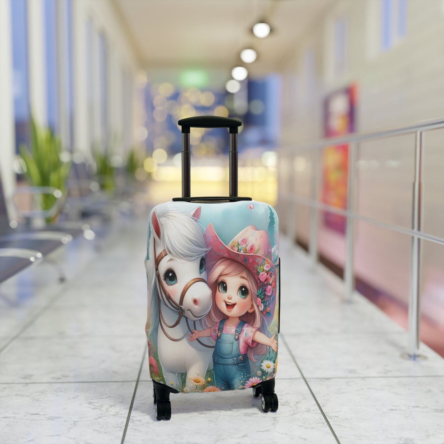 Luggage Cover, Just a Girl who Loves Horses, awd-3070