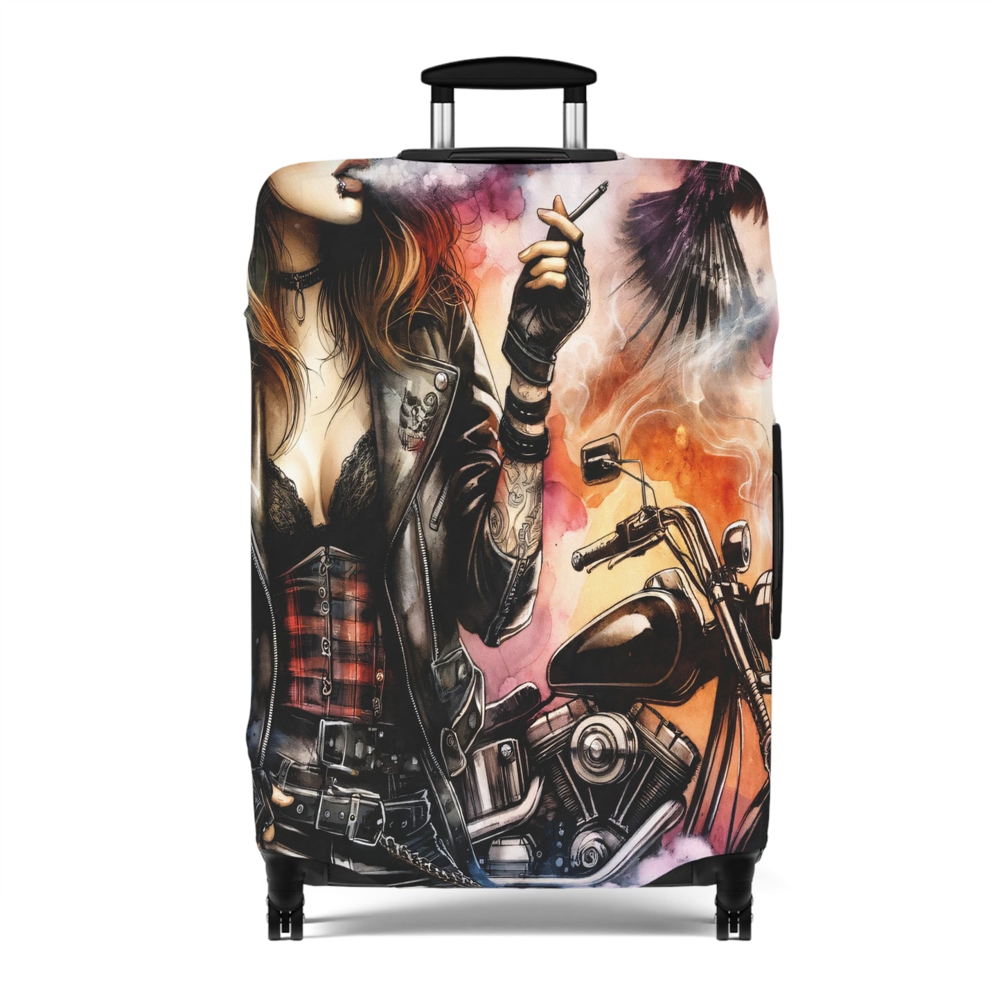 Luggage Cover, Girl Motorbike, awd-1736