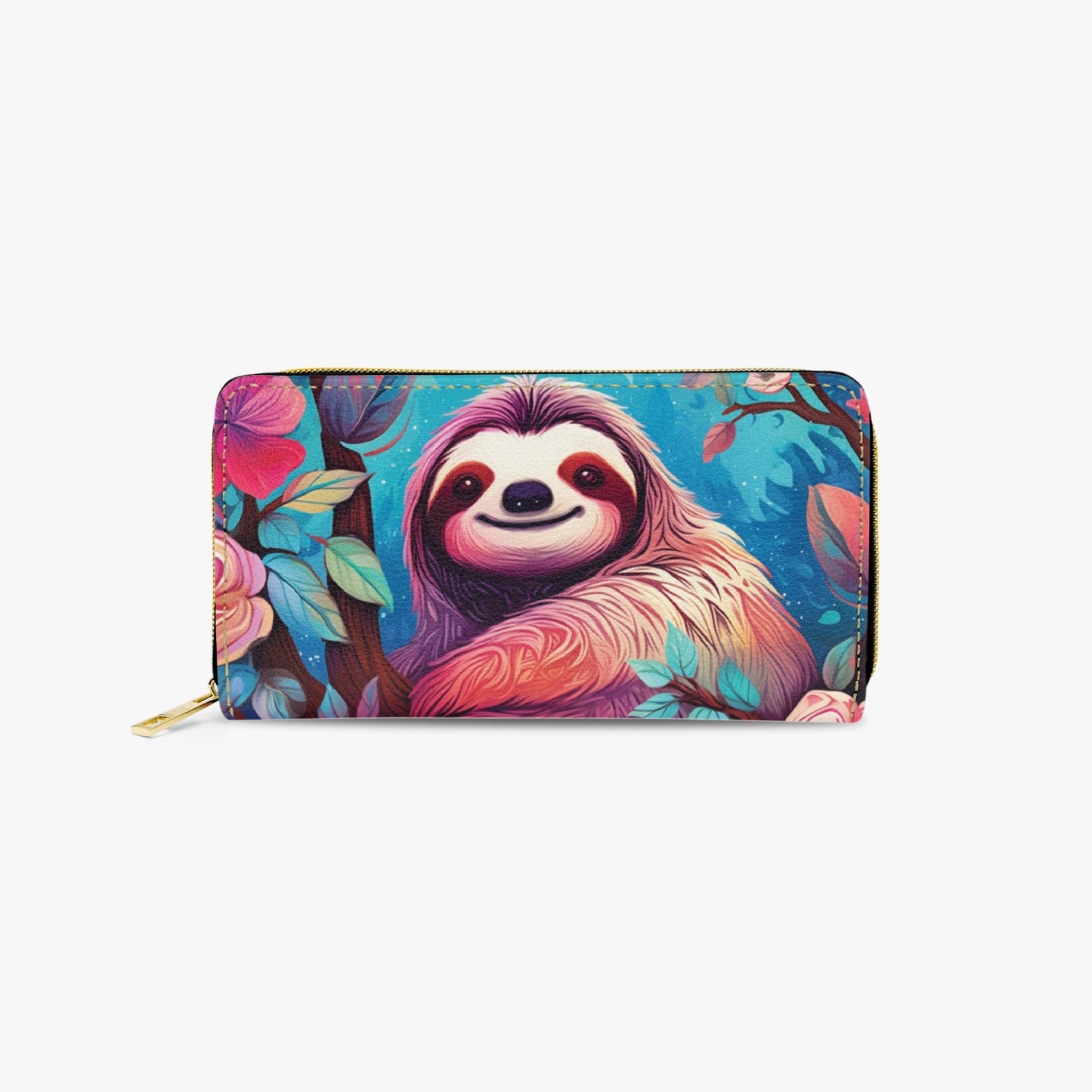 Long Type Zipper Purse - Sloth