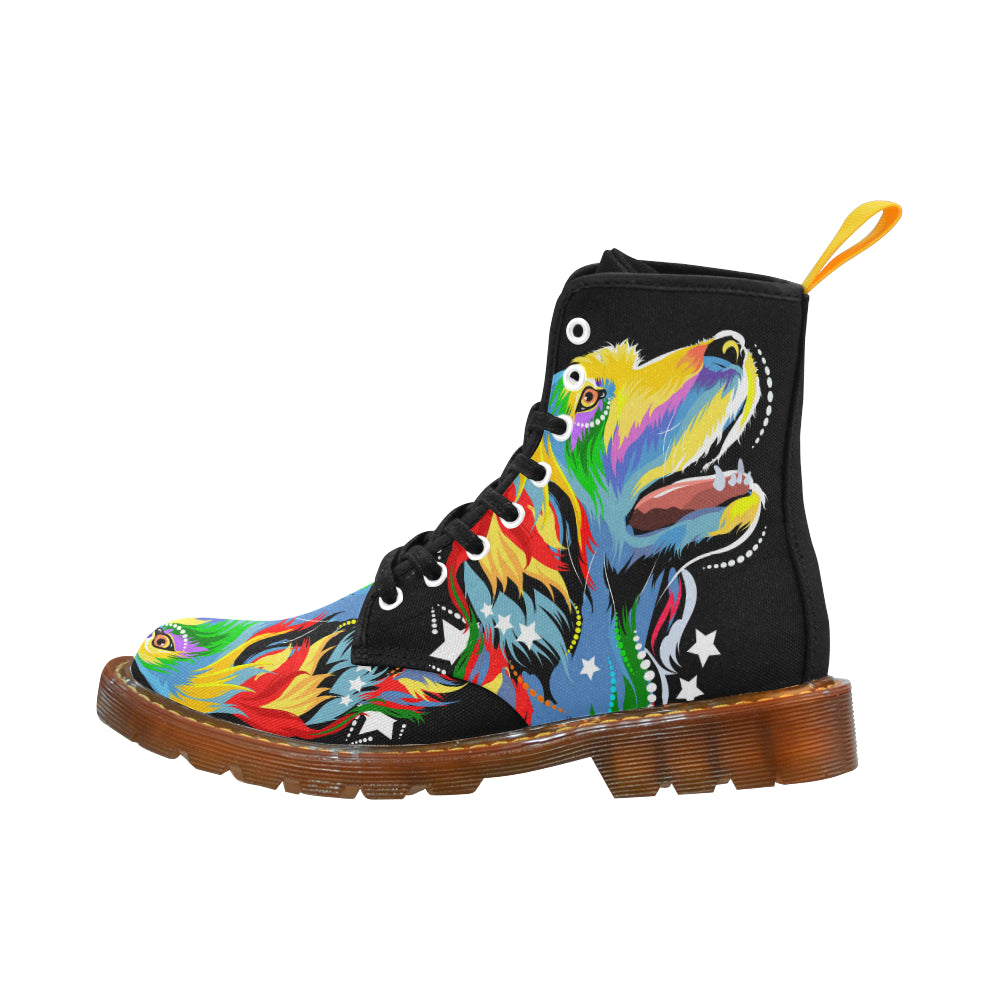 Martin Boots For Men dog in the style of pop art