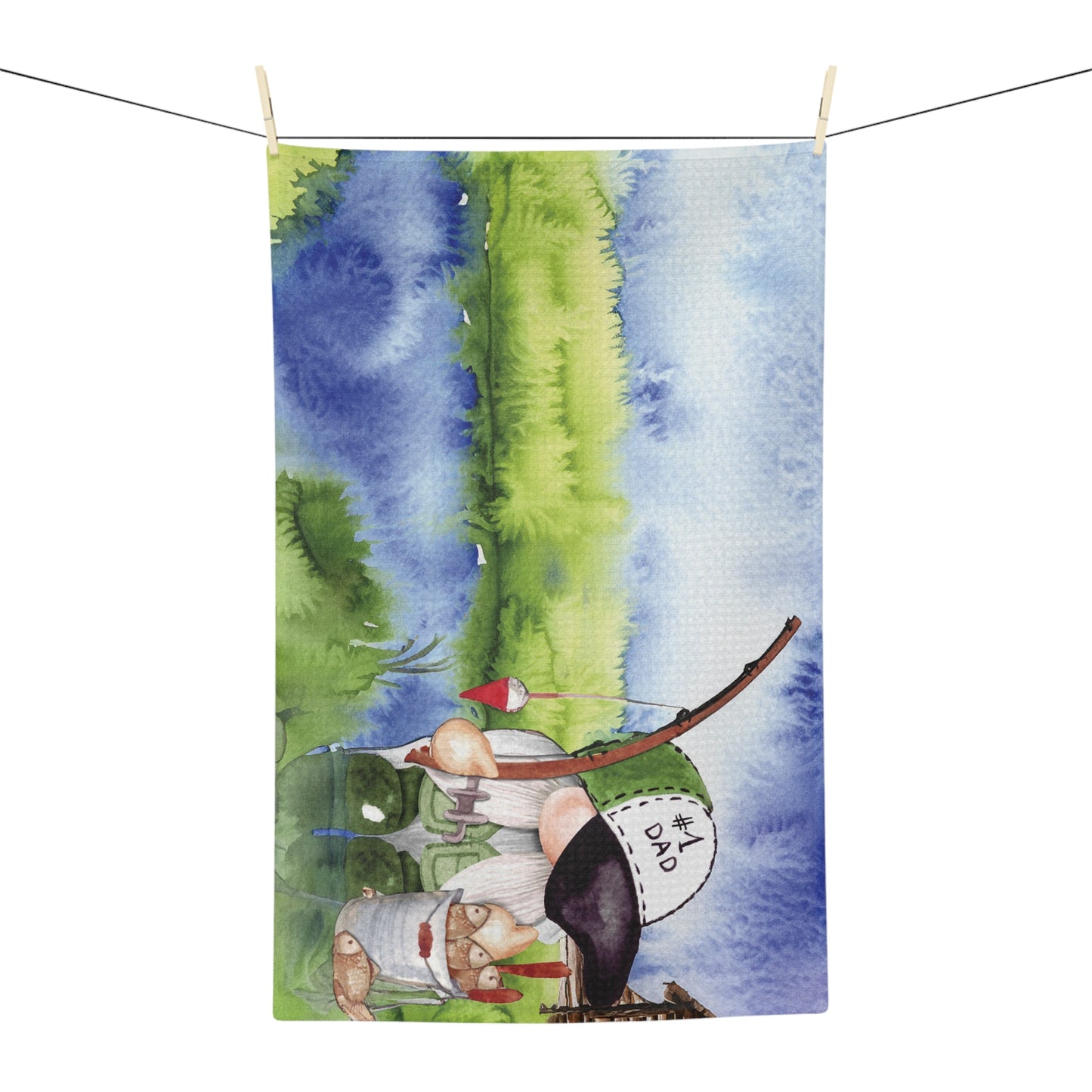 Microfiber Tea Towel Dad Fishing