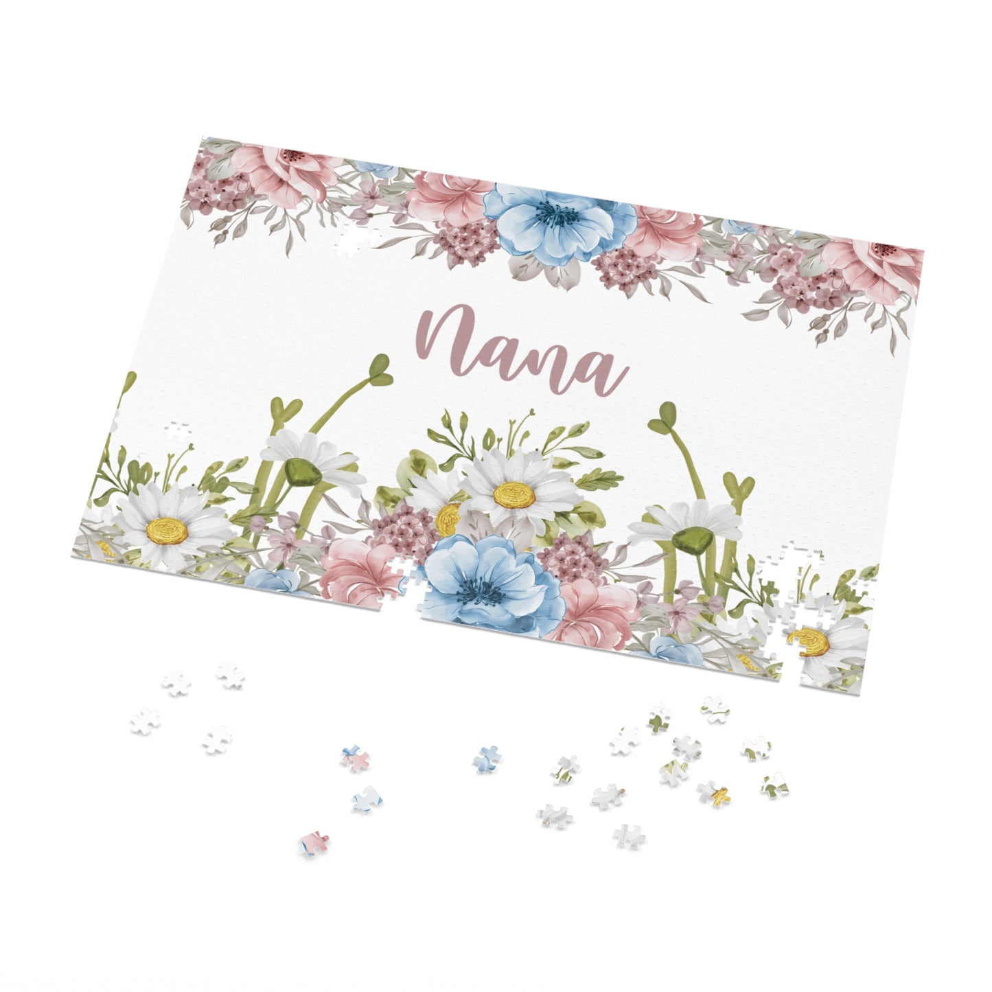 Jigsaw Puzzle, Floral, Nana, Personalised/Non-Personalised (30, 110, 252, 500,1000-Piece)