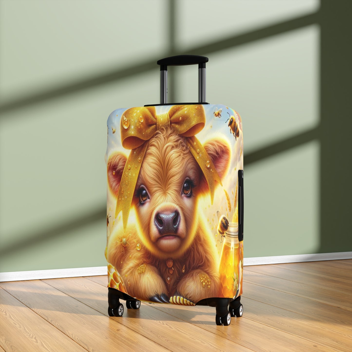 Luggage Cover, Highland Cow, Bees and Honey, awd-1409