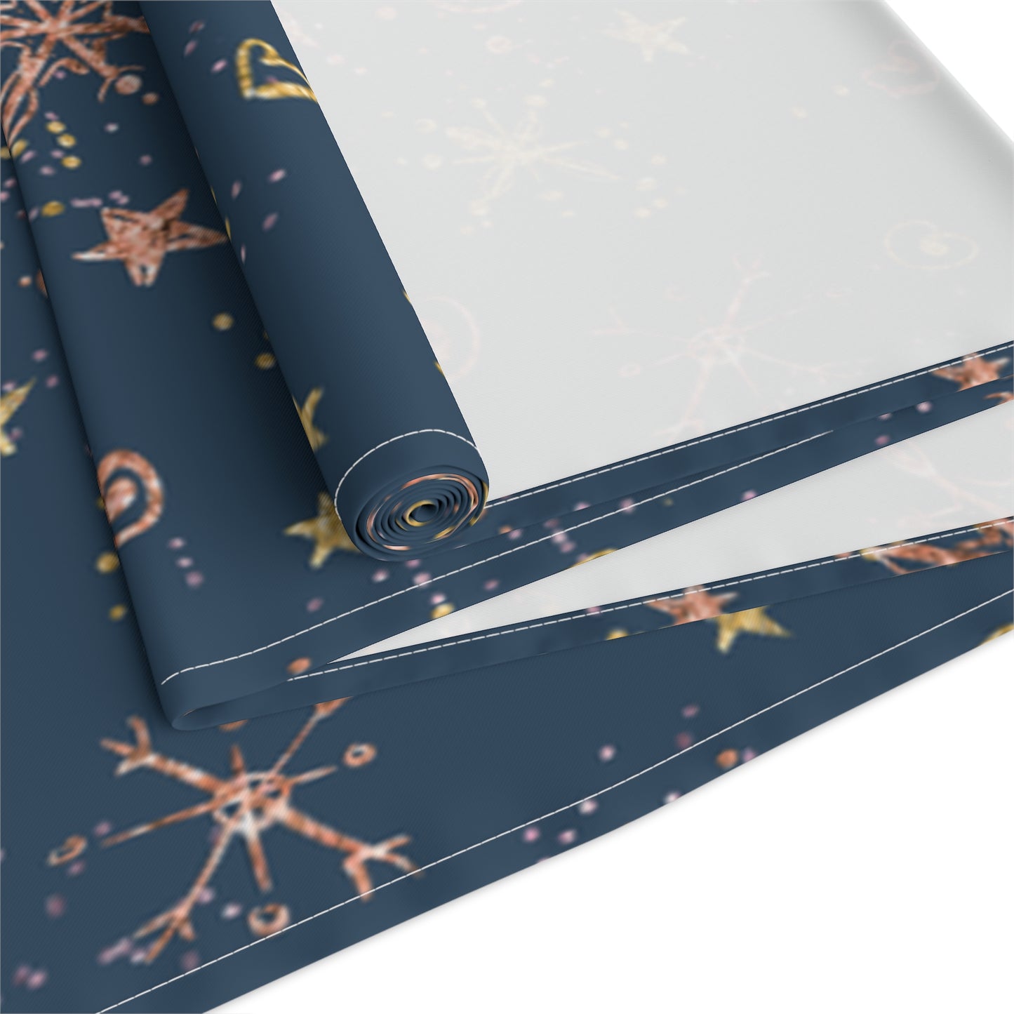 Christmas Stars Table Runner, Cotton Twill and Poly Available