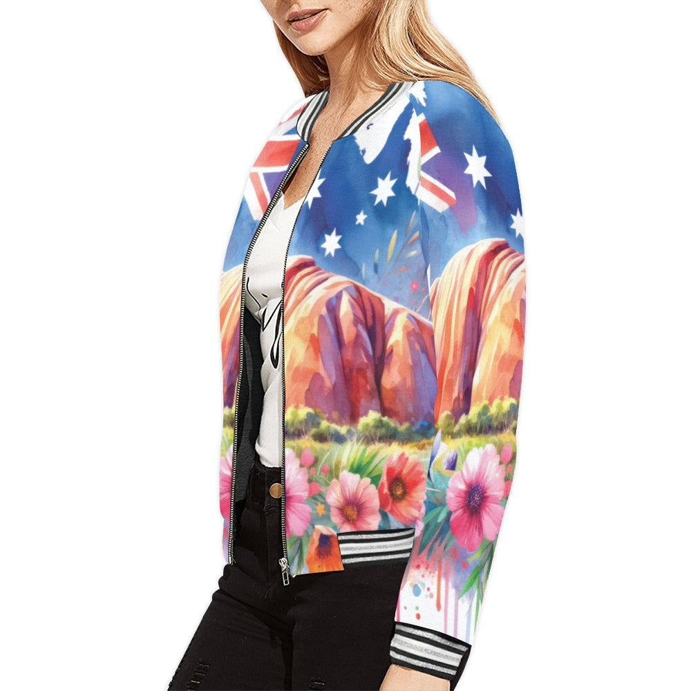 Uluru Ayers Rock awd1314 Bomber Jacket for Women