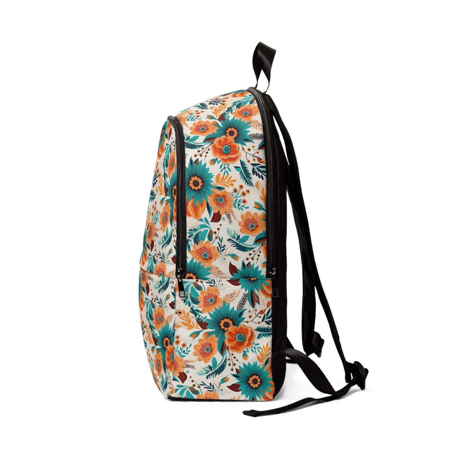 Boho Flowers, Unisex Fabric Backpack, Custom Gifts, Kindergarten Accessories, School Accessories