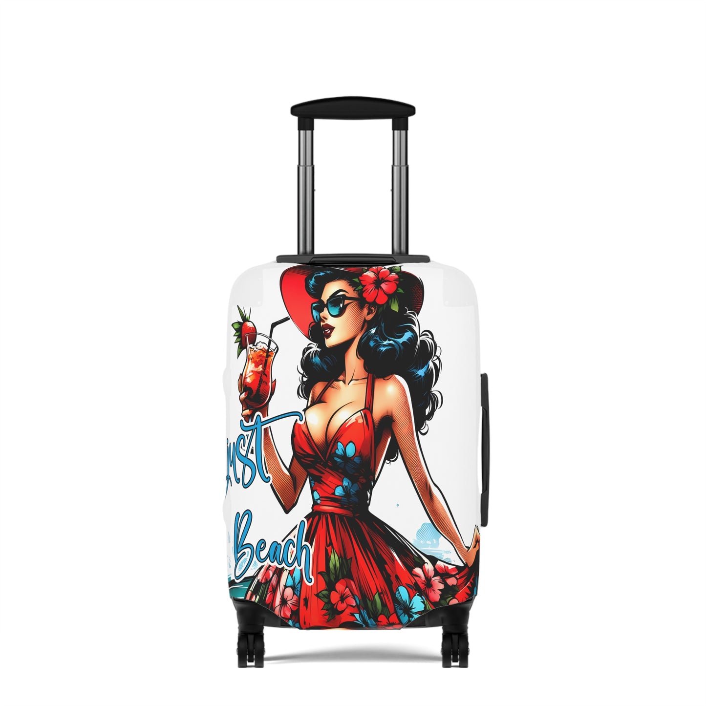 Luggage Cover, Retro Girl, Just Beach, awd-3007