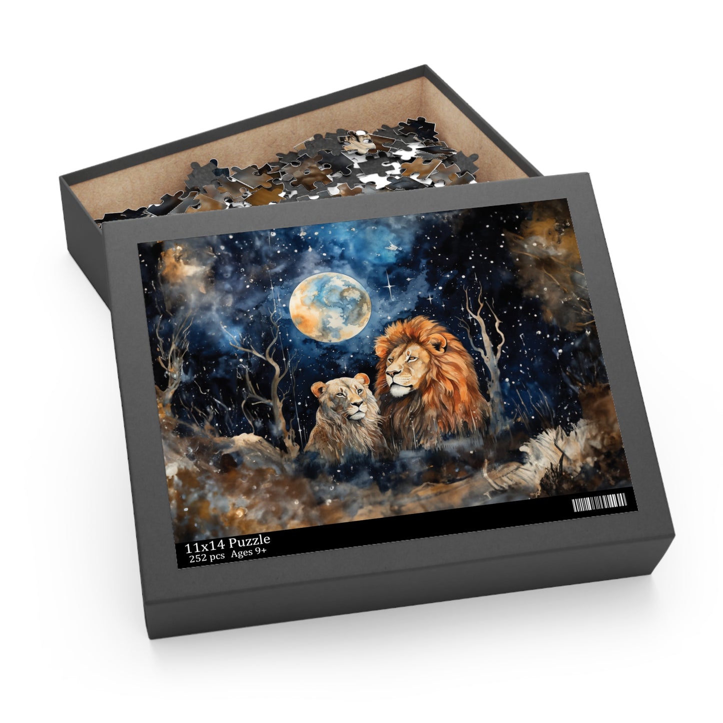 Personalised/Non-Personalised Puzzle, Lions (120, 252, 500-Piece)