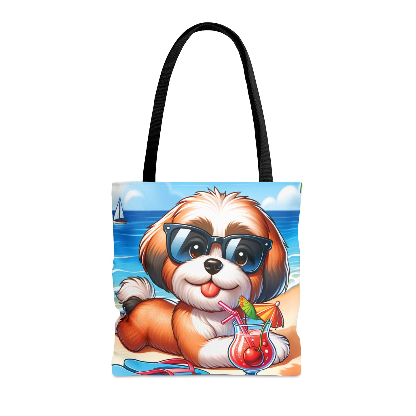 Tote Bag, Dog on Beach, Lhasa Apso, Tote bag,  awd-1220