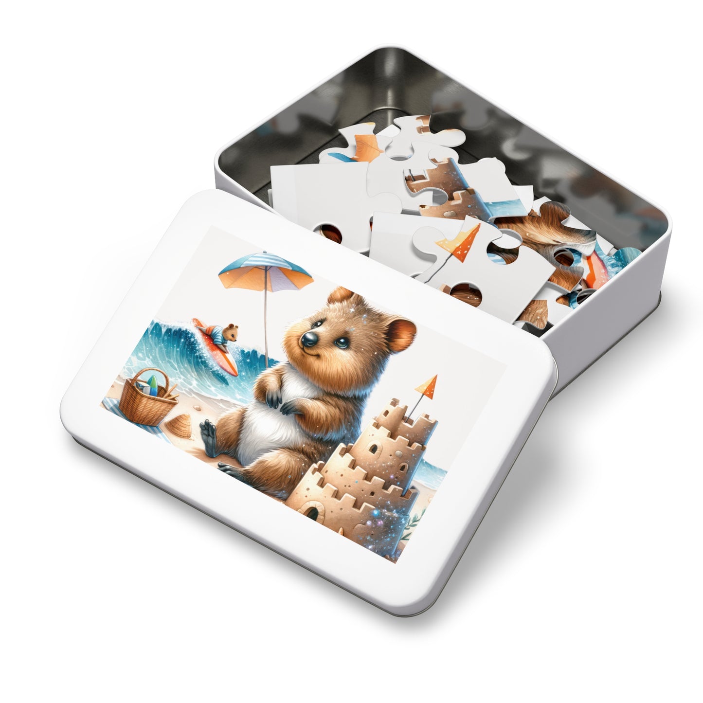 Jigsaw Puzzle in Tin, Australian Animals, Quokka, Personalised/Non-Personalised, awd-1325 (30, 110, 252, 500,1000-Piece)