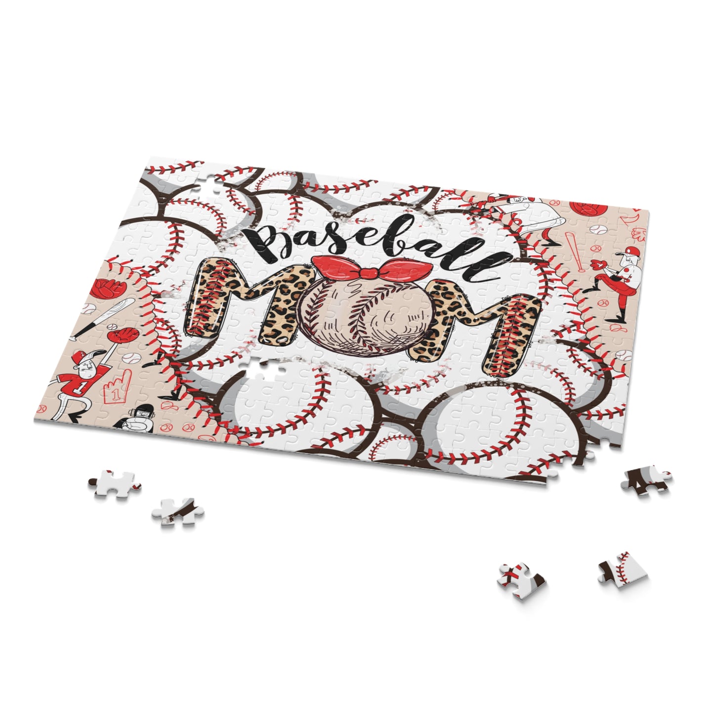 Personalised/Non-Personalised Puzzle, Baseball Mom (120, 252, 500-Piece)