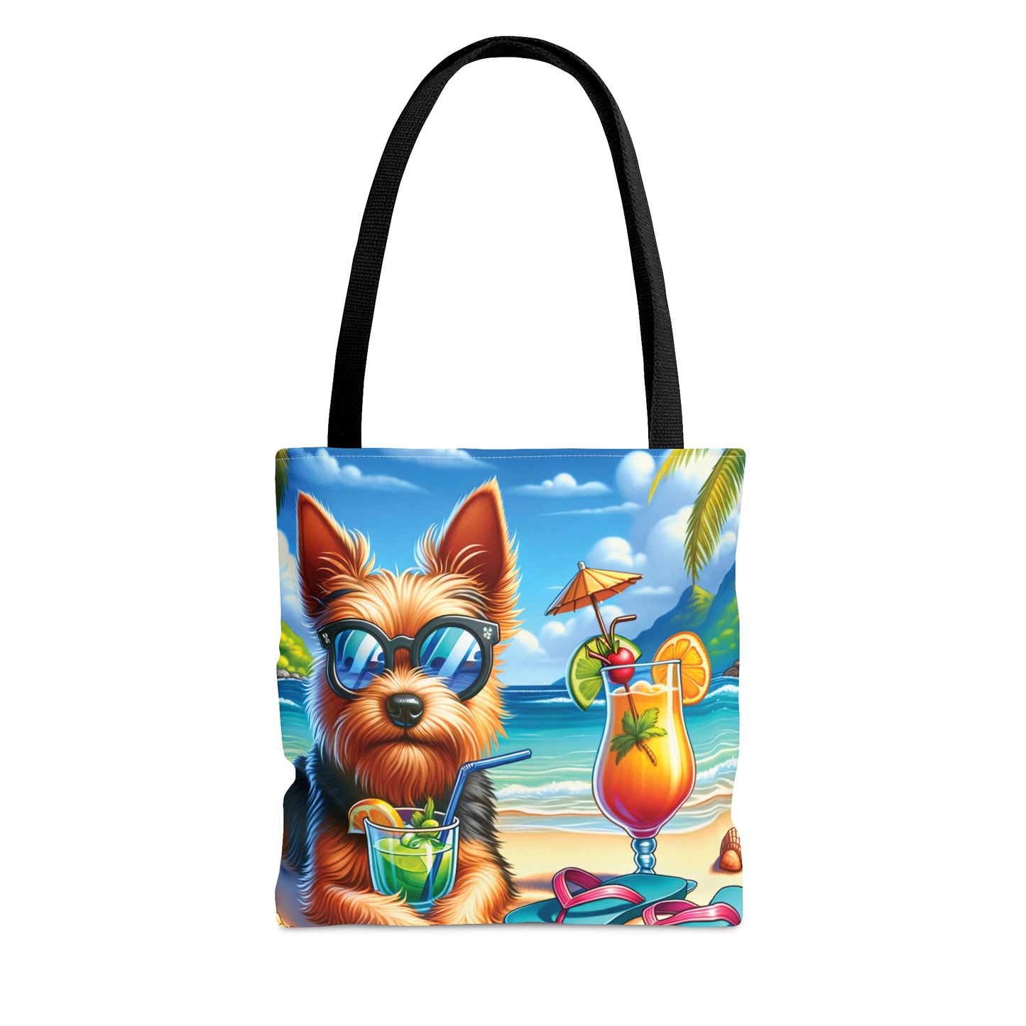 Tote Bag, Dog on Beach, Australian Terrier, Tote bag, awd-1112