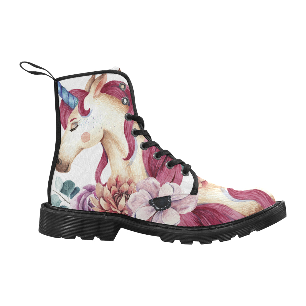 le unicorn (2) Martin Boots for Women (Black) (Model 1203H)