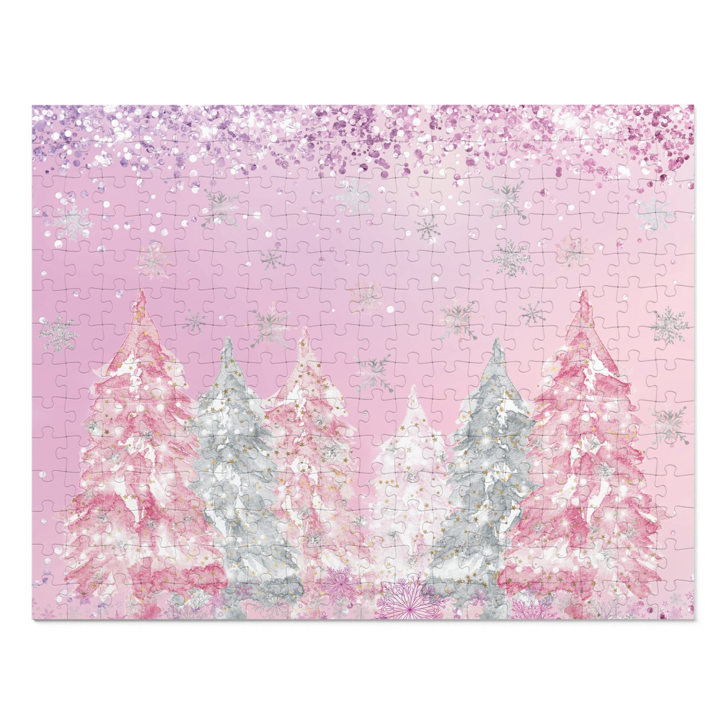 Puzzle, Christmas Trees, Personalised/Non-Personalised (30, 110, 252, 500,1000-Piece)