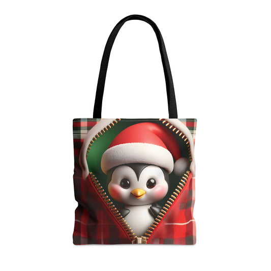 Tote Bag, Christmas, Penguin