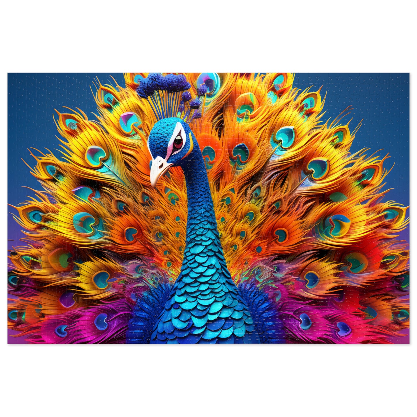 Jigsaw Puzzle, Peacock, Personalised/Non-Personalised (30, 110, 252, 500,1000-Piece)