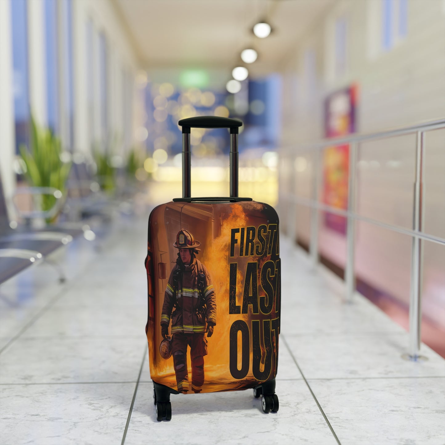 Luggage Cover, Fireman, First in Last Out, awd-1669