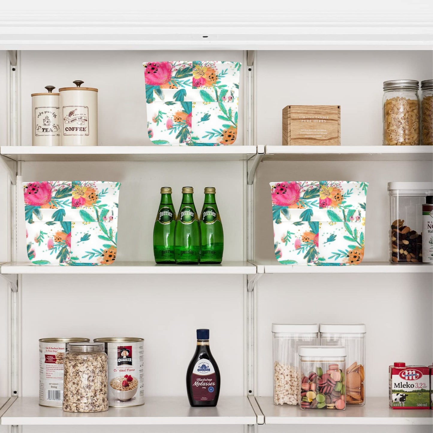 Australian Floral Fabric Storage Basket