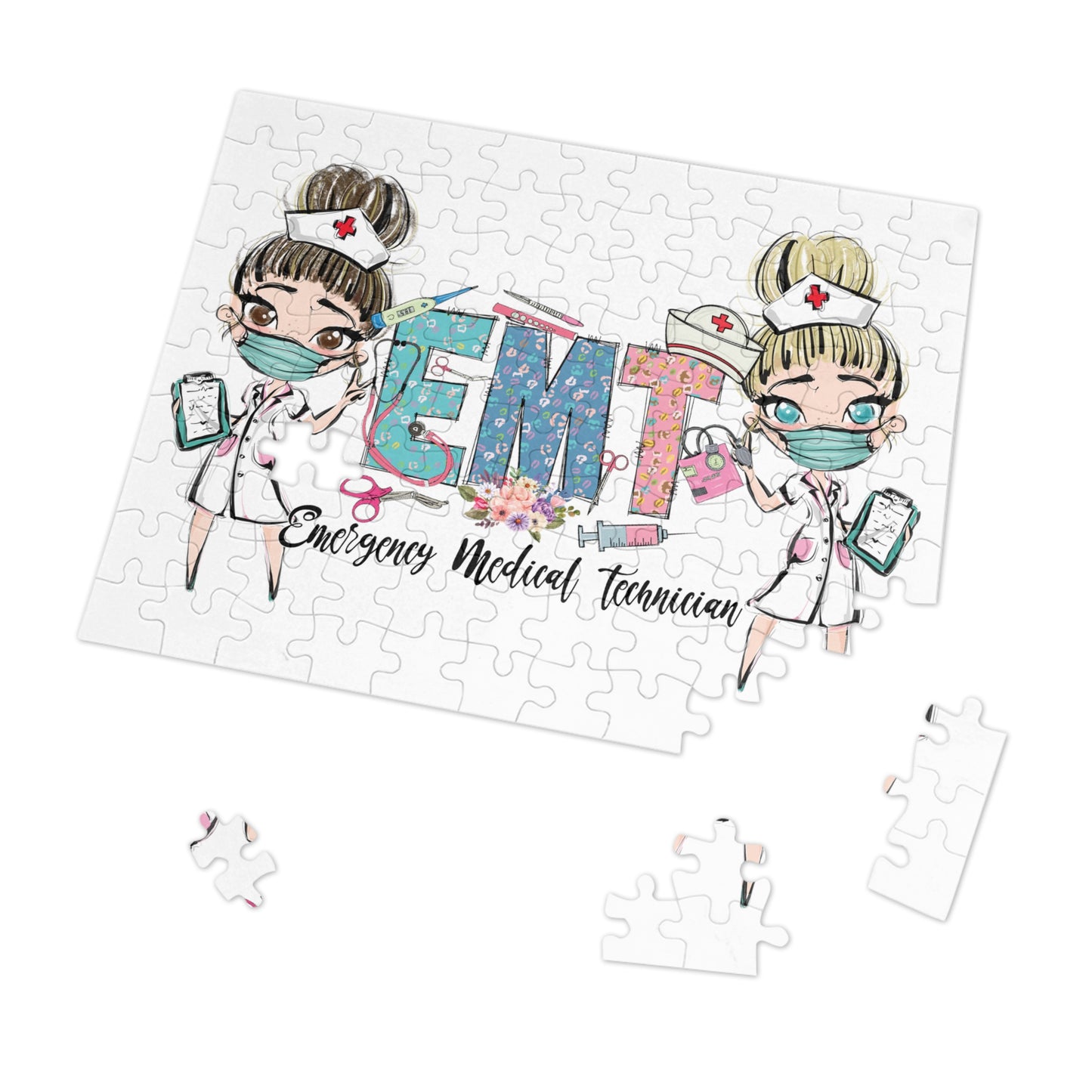 Puzzle, Nurse, EMT Nurse, Personalised/Non-Personalised (30, 110, 252, 500,1000-Piece) awd-637