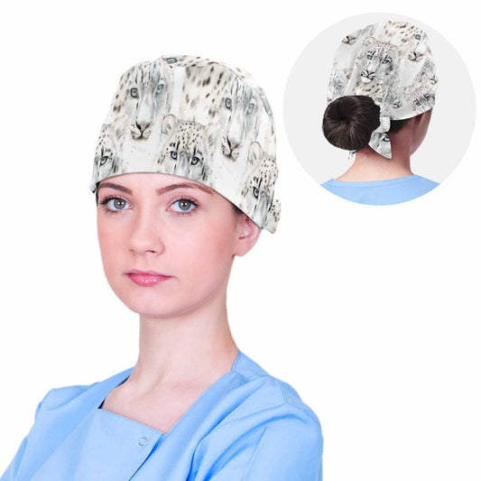 Snow Leopard  Scrub Cap