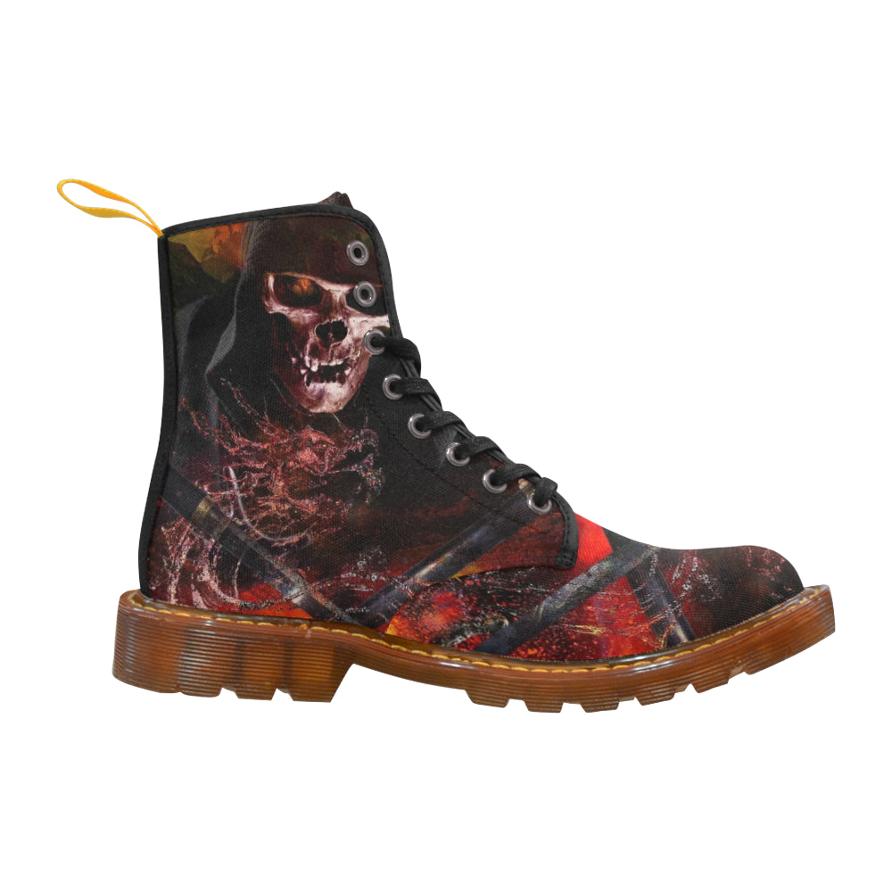 Martin Boots For Women dragon and skull
