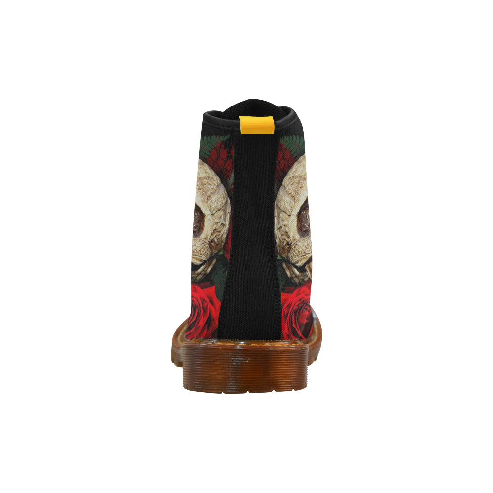 Rose & Skull Martin Boots For Women Model 1203H