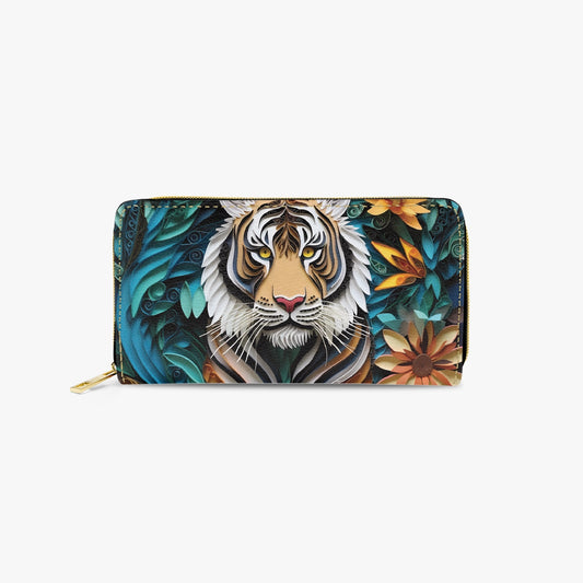 Long Type Zipper Purse - Tiger