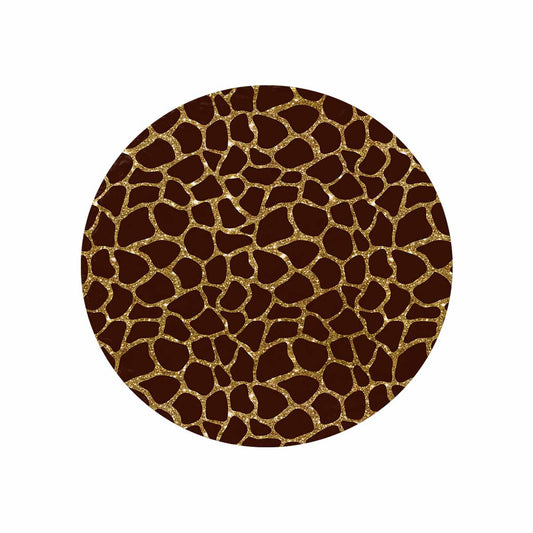 Animal print 6  Circular Micro Fleece Blanket 47"