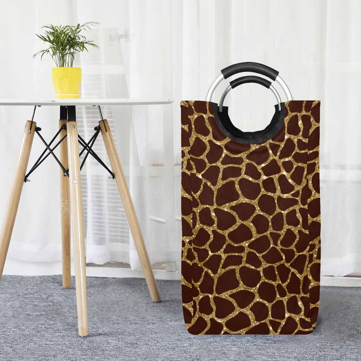 Animal Print 6  Square Laundry Basket