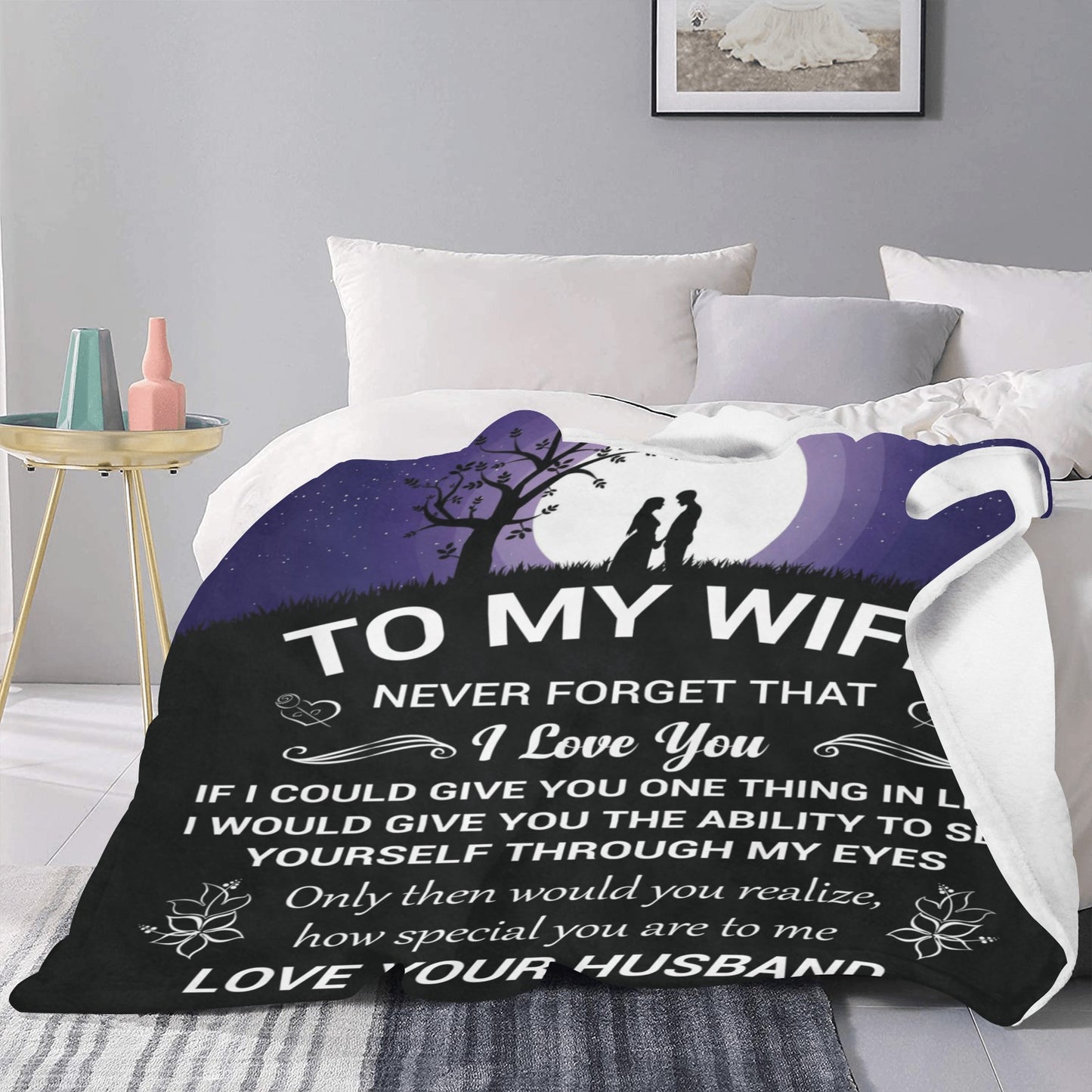 To My Wife Ultra-Soft Micro Fleece Blanket 50"x60" (Thick)