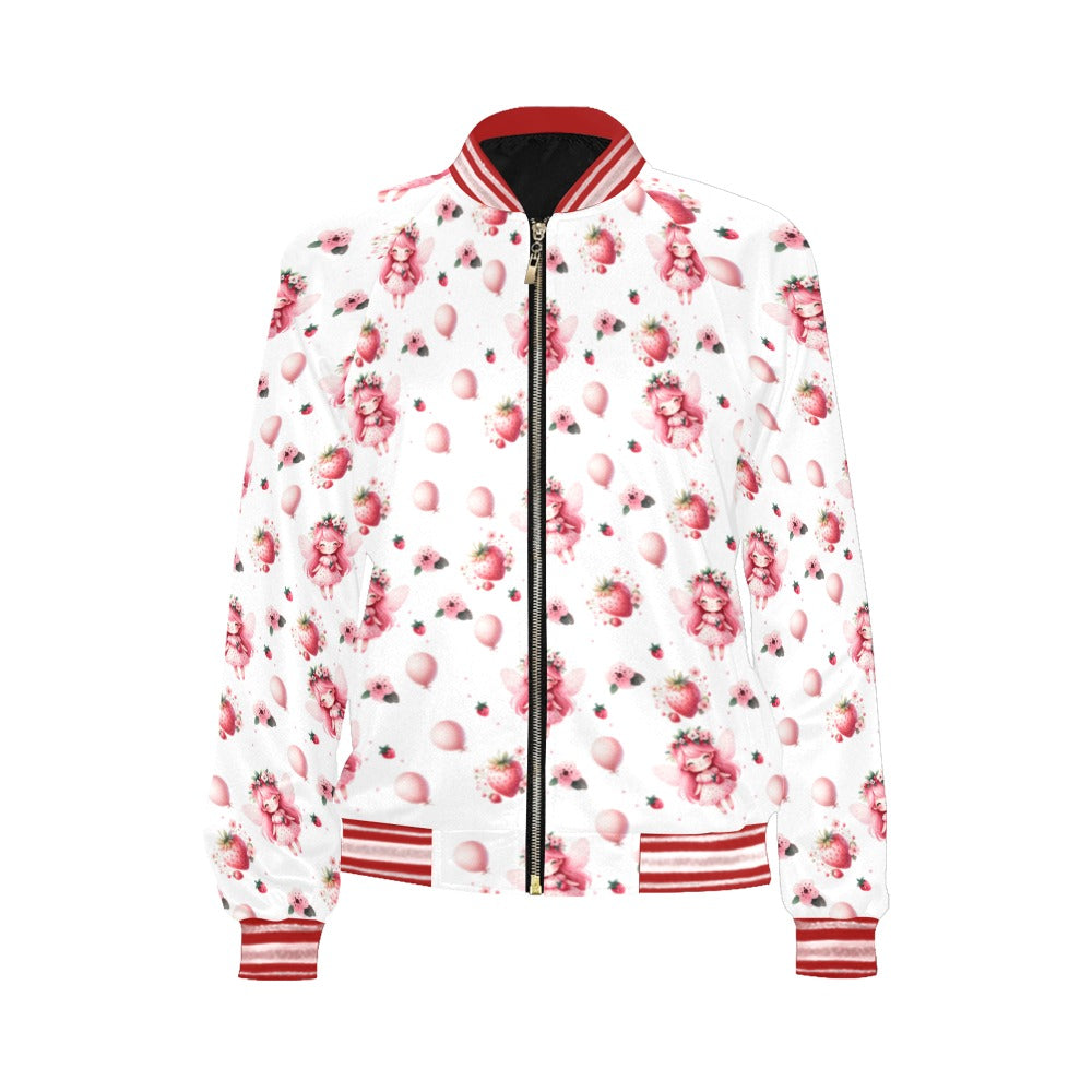 Strawberry Fields Bomber Jacket for Women