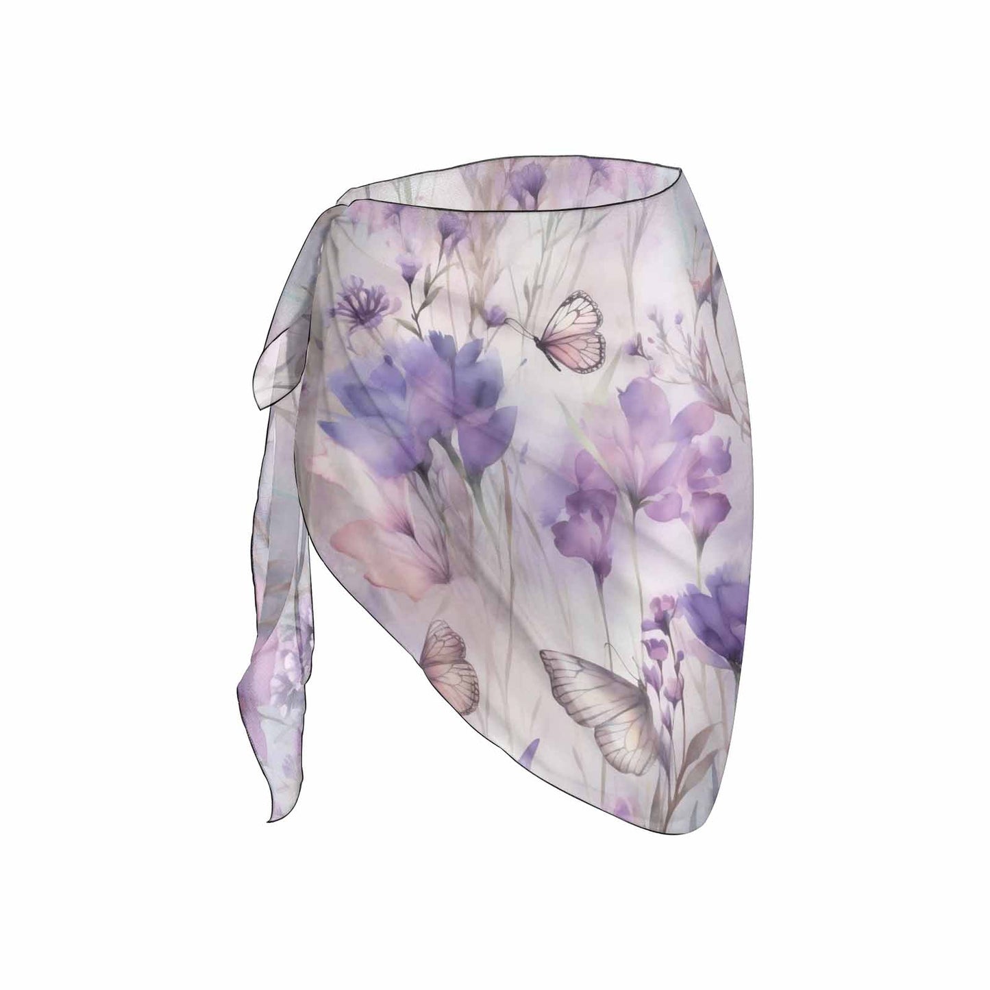 Purple Butterfly Dreams  Women's Beach Sarong Wrap