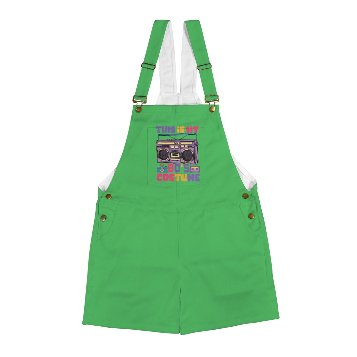 This is my 80's Costume Chateau Green Unisex Shorts Suspender Jumpsuit