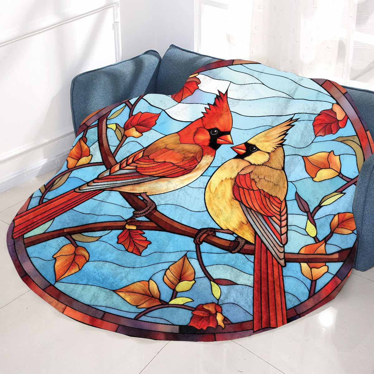 Mandalla_Awd35161  Circular Micro Fleece Blanket 60"