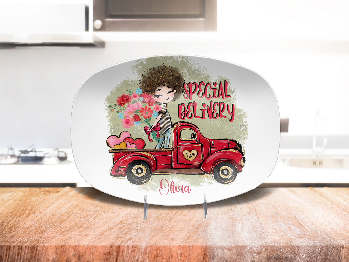 Valentine's Day Gift, Custom Valentine's Plate, Romantic Dinnerware, Personalized Love Plate, Unique Valentine's Gift, Special Delivery Platter