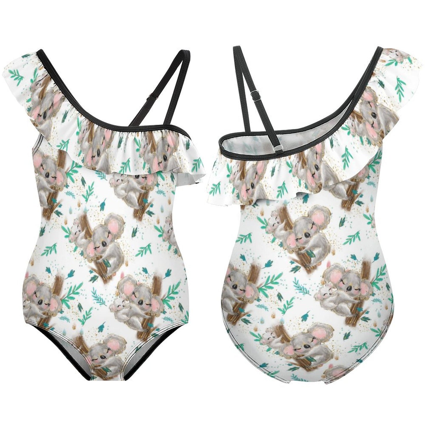 Floundered one-piece swimsuit for girls Flounce One-Piece Swimsuit for Girls