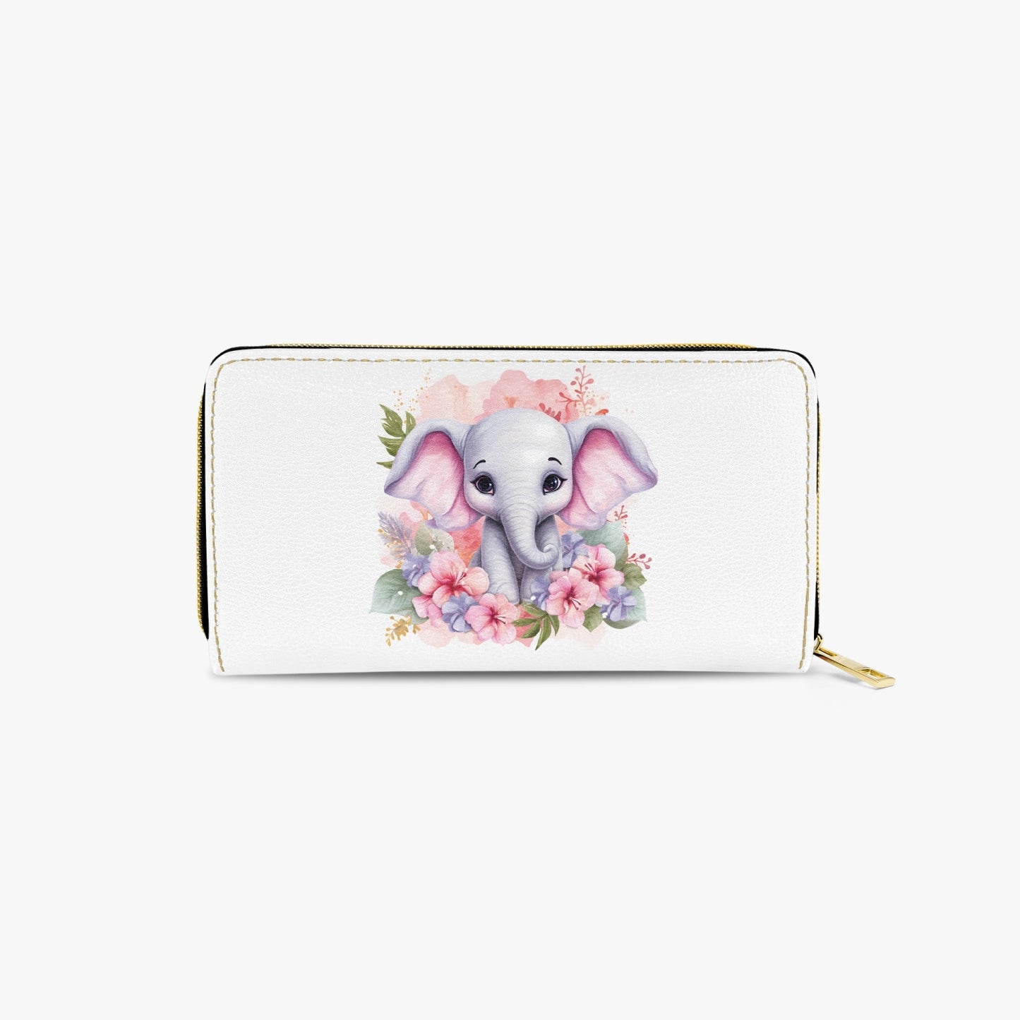 Long Type Zipper Purse - Elephant