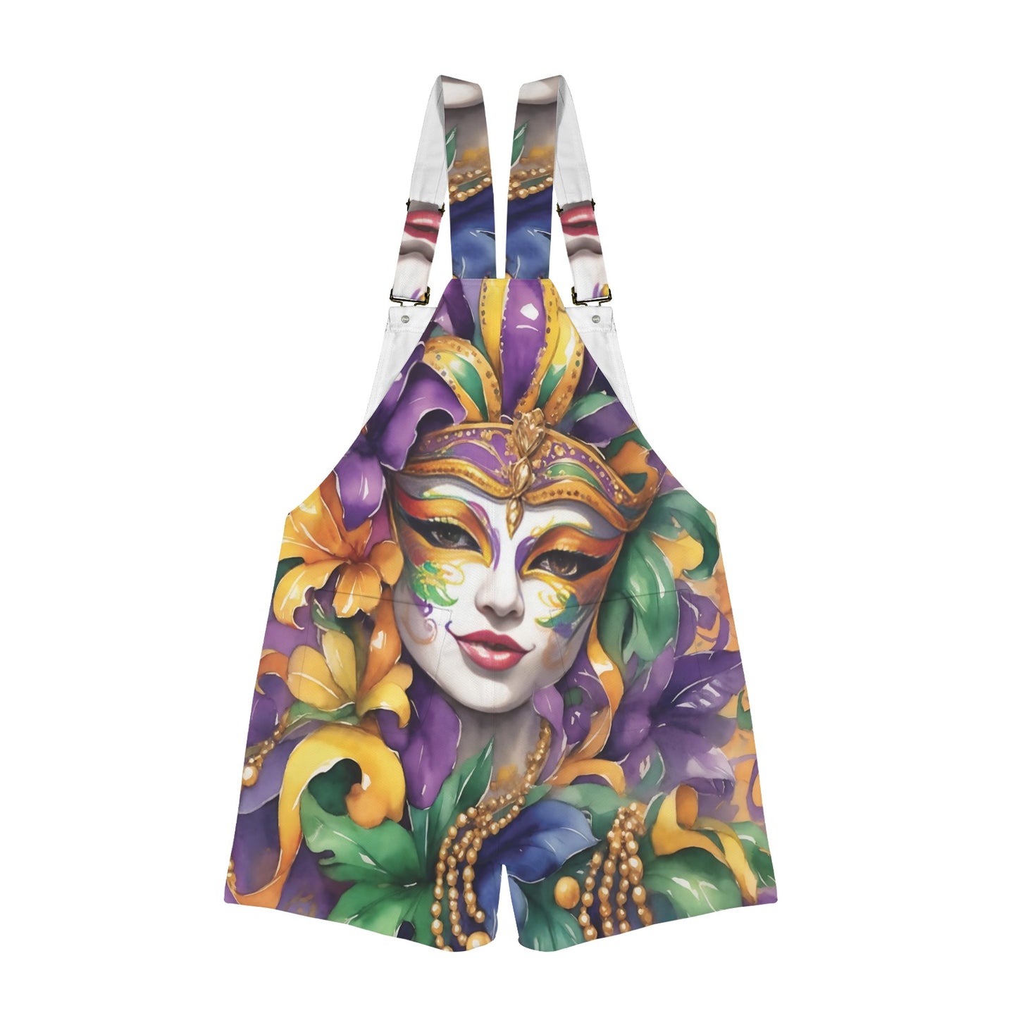 Mardi Gras awd442 Unisex Shorts Suspender Jumpsuit